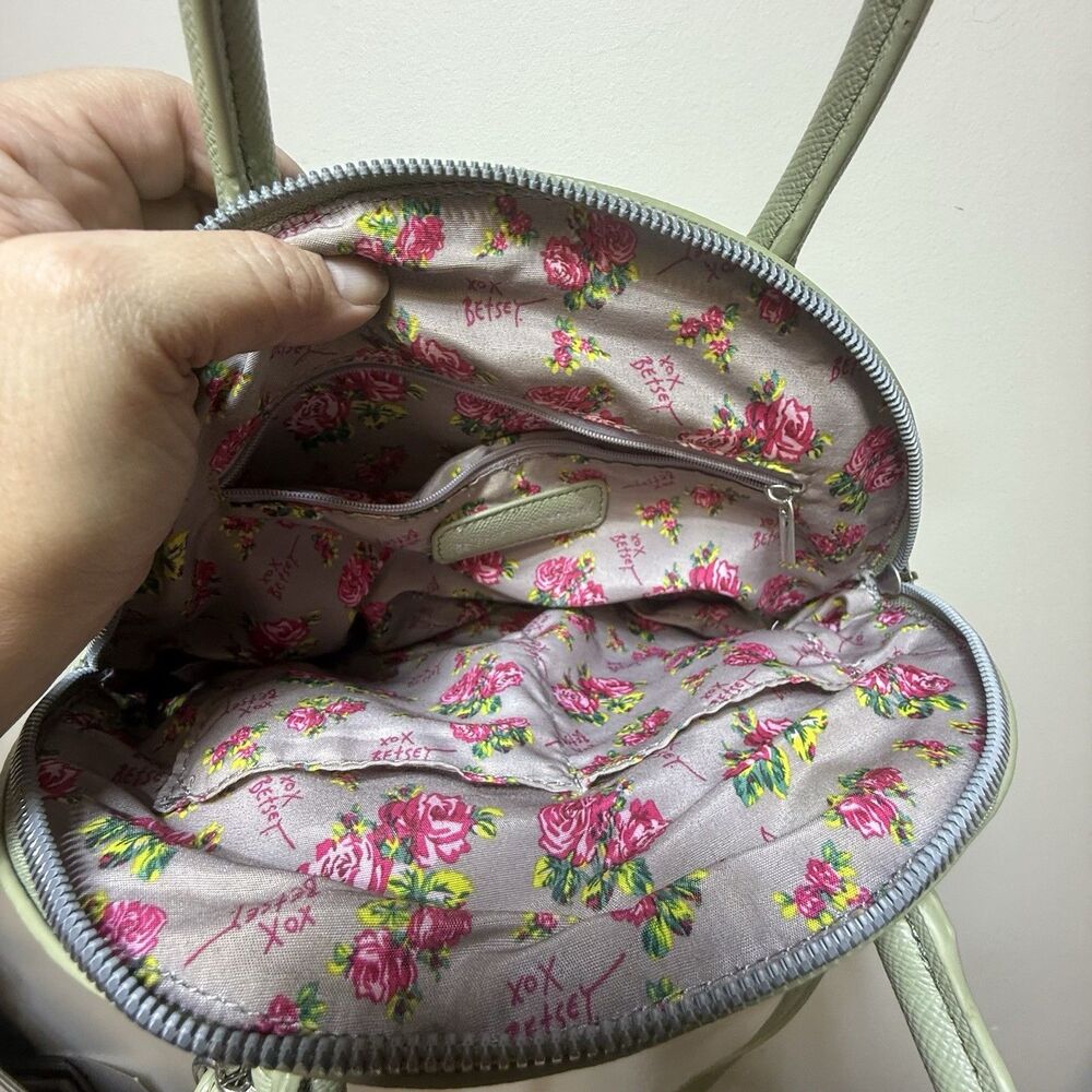 Xoholly Dome Betsey Satchel Sage Green Bow Coquette Preppy Crossbody - Picture 6 of 11